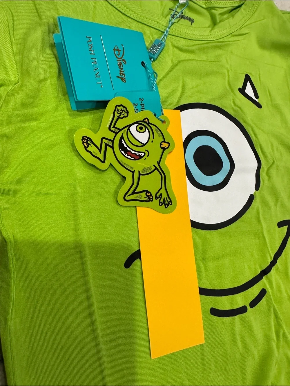 Posh Peanut Disney Lime Green Mike Wazowski Monster Pajama Set